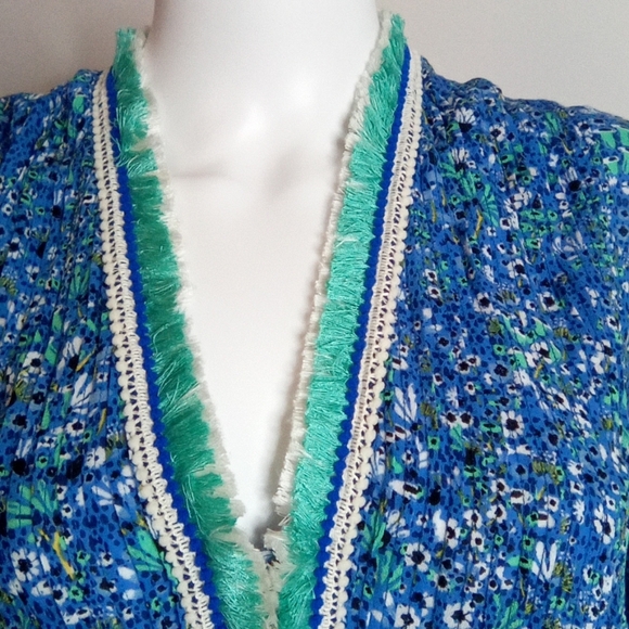 Poupette St. Barth Fringe Long Sleeve Dress - Picture 3 of 16